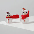 Home Decor Crystal Christmas Tree Handcrafted Glass Brushed Glass Snowman Figurines Table Ornaments Crafts Christmas Decoration