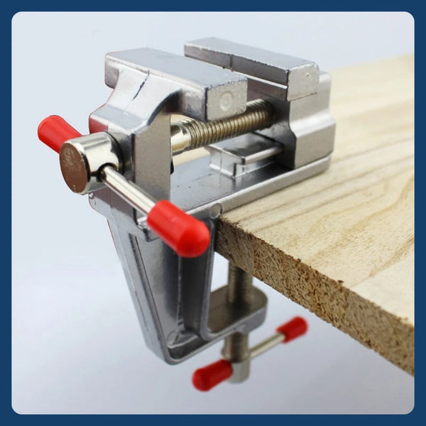 Small Mini Jewelers Hobby Clamp On Table Flat Pliers Tool Vice Bench Vise Muliti-Funcational 3.5" Aluminum Miniature