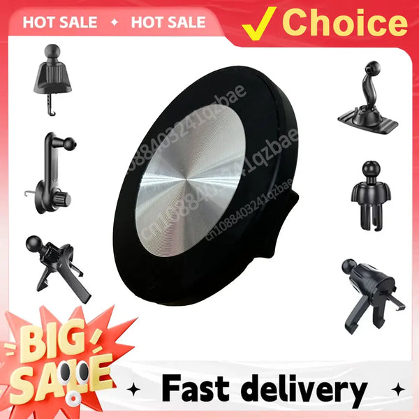 Para accesorios de soporte de coche MagSafe, piezas de soporte magnético universal para teléfono de coche, adecuadas para bases de rótula de 17 mm y soportes magnéticos