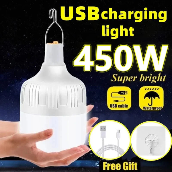 1/2/5/8pcs High Power LED Light Charging Emergency Lamp Outdoor Portable Lanterns BBQ Camping lamp Search Light Emergency Bulb