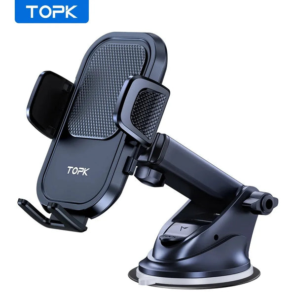 TOPK Car Phone Holder Mount for Dashboard and Windscreen, Strong Suction