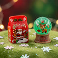 Christmas Element DIY Ornament Cartoon Santa Claus Crystal Ball Ornament Mini Doll House Decorative Props Navidad New Year Decor