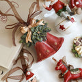 Vintage Hand-Painted Resin Christmas Ornament, Bear, Bell, Tree and Pegasus