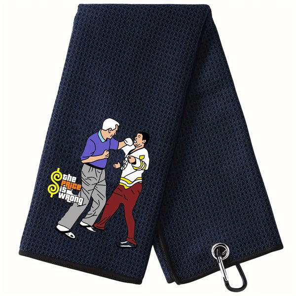 Happy Gilmore Funny Waffle Golf Towel Large 16x24 Clean Golf Club Ball Premium Strength Ultra Absorbent Gear Happy Men Gilmore