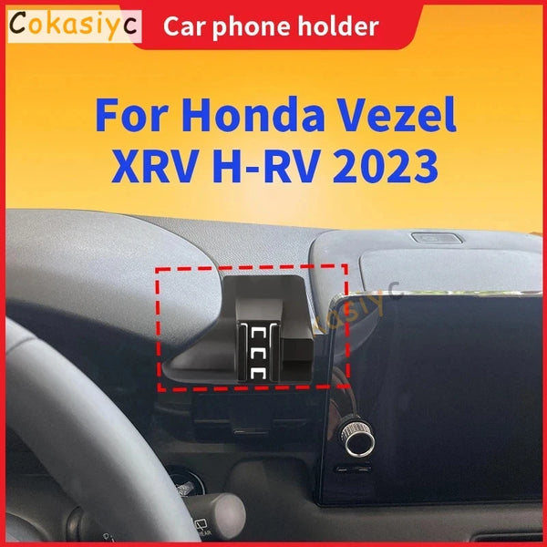 Soportes de teléfono para vehículo para Honda Vezel XRV H-RV HR-V HRV 2023, base fija especial para soporte de teléfono de coche, accesorios de carga inalámbrica