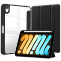 Flip Tablet Cover For iPad Mini 6 8.3'' 2021/Mini 7 2024 (A17 Pro) A2995 Acylic Back Case With Pencil Holder Auto Wake up /Sleep