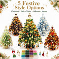 Handmade DIY Beaded Christmas Tree Making Kit Mini Crystal Bead Christmas Tree Desktop Decor Christmas DIY Craft Supplies Creati