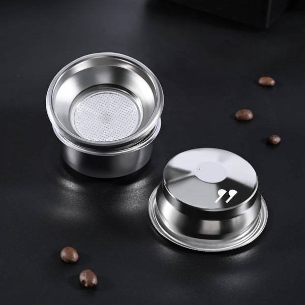 Filtro de café presurizado de 1 orificio de 51 mm/54 mm/58 mm para taza sencilla/doble, apto para accesorios de portafiltros de café espresso