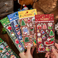 Christmas Theme Stickers Set DIY Stickers for Bedroom Living Room Room Decor Scrapbooking Journaling Cards Crafts Holiday Gift