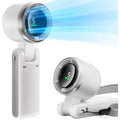 10000mAh Mini Hanging Neck Outdoor 180 Degree Folding Desktop Mini Fan Handheld Folding High-speed Powerful Turbo Fan