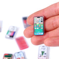 Miniatura de teléfono móvil para casa de muñecas, modelo de smartphone de simulación, juguete de imitación para niños, accesorios para casa de muñecas