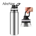 304 Stainless Steel Thermos Bottle Portable Double Wall Travel Mug Vacuum Flask Insulated Tumbler Water Bottle 600/800/1000ML