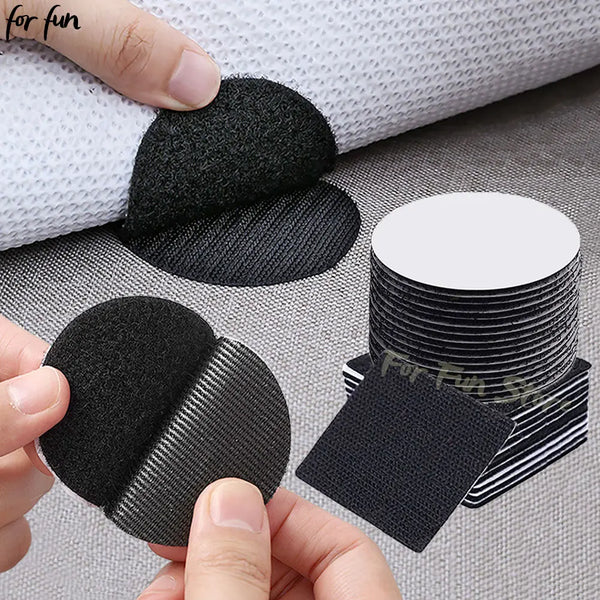 For Fun 5/6CM Home Adhesive Velcro Bed Sheet Sofa Cushion Car Carpet Double-sided Fixing Stickers Foot Mats Anti Slip Grip Tape