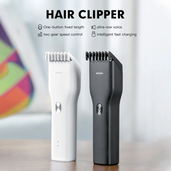 Cortapelos eléctrico profesional ENCHEN Boost, inalámbrico, carga rápida Tipo-C, máquina de corte de pelo con cuchilla de cerámica para hombres adultos