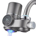 A42F Faucet Water Filter, LED Display Water Purifier to Reduce Lead, Chlorine & Heavy Metals, Sink Water Filter
