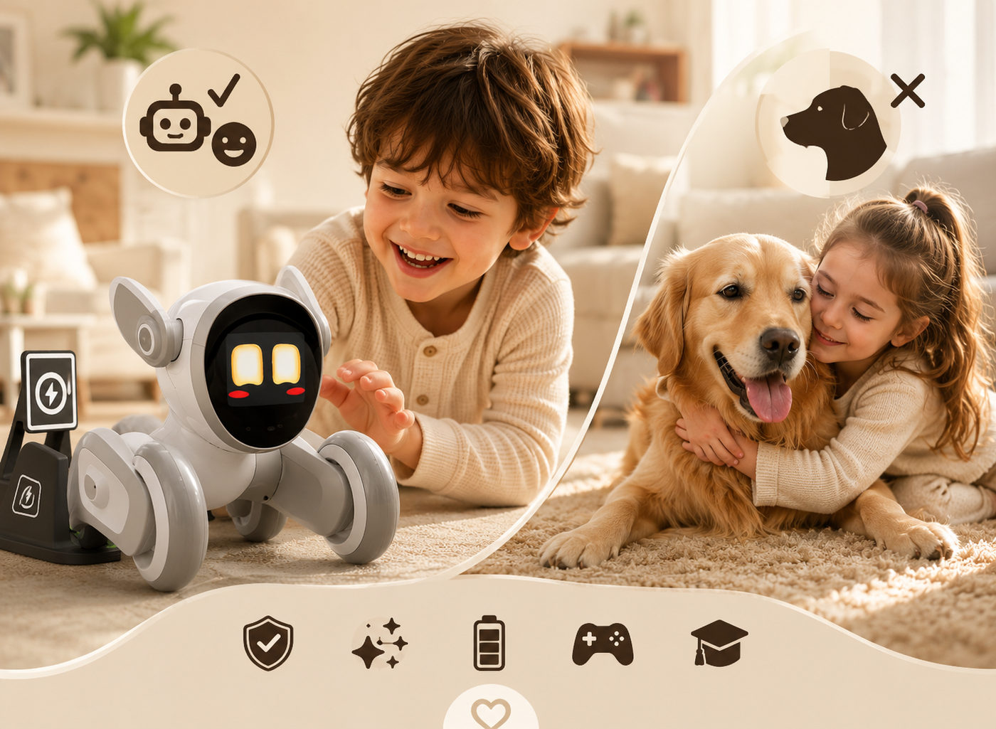 Stop Giving Kids More Screen Time: Loona AI Pet vs Real Pets