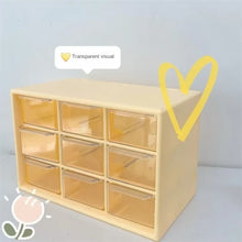 Transparent Nine-Grid Desktop Organizer