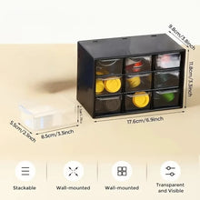 Transparent Nine-Grid Desktop Organizer