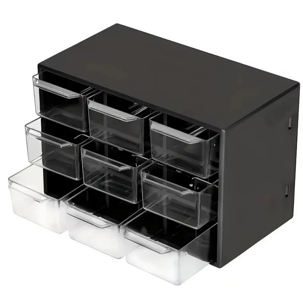 Transparent Nine-Grid Desktop Organizer
