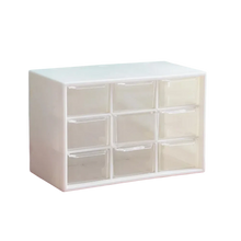 Transparent Nine-Grid Desktop Organizer