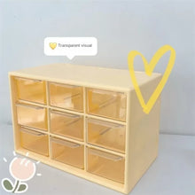 Transparent Nine-Grid Desktop Organizer