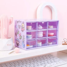 Transparent Nine-Grid Desktop Organizer