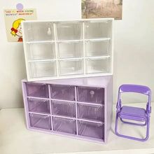 Transparent Nine-Grid Desktop Organizer