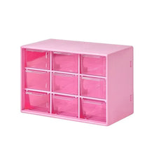 Transparent Nine-Grid Desktop Organizer