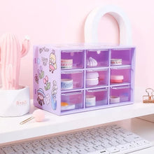 Transparent Nine-Grid Desktop Organizer