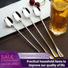 Long-Handled Stainless Steel Stirring Spoons NEW