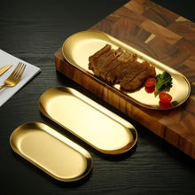 Gold Stainless Steel Serving Platter