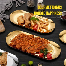 Gold Stainless Steel Serving Platter