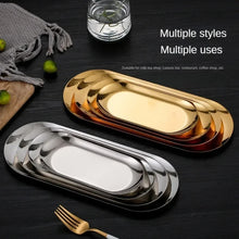Gold Stainless Steel Serving Platter