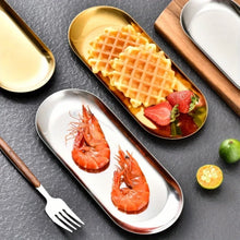 Gold Stainless Steel Serving Platter