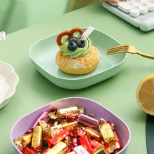 Square Wheat Straw Snack Tray