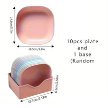 Square Wheat Straw Snack Tray