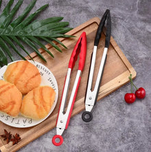 Silicone Stainless Steel Cooking Tongs