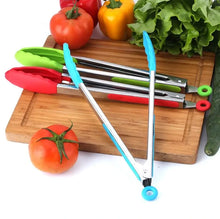 Silicone Stainless Steel Cooking Tongs