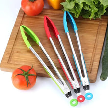 Silicone Stainless Steel Cooking Tongs
