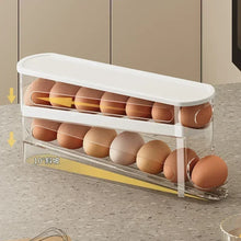 Bilayer Automatic Rolling Egg Organizer