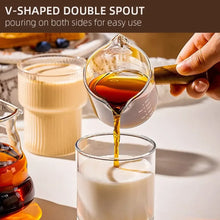 Glass Espresso Measuring Cup with Wood Handle