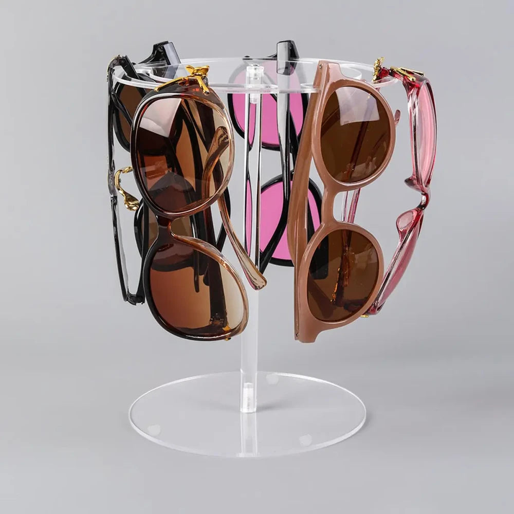 Transparent Rotatable Sunglasses Stand