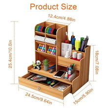 Wooden Desktop Stationery Organizer
