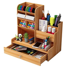 Wooden Desktop Stationery Organizer