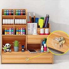 Wooden Desktop Stationery Organizer