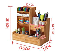 Wooden Desktop Stationery Organizer
