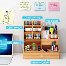 Wooden Desktop Stationery Organizer