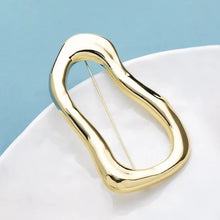 Geometric Stainless Steel Brooch