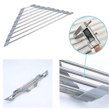Foldable Stainless Steel Corner Dish Rack