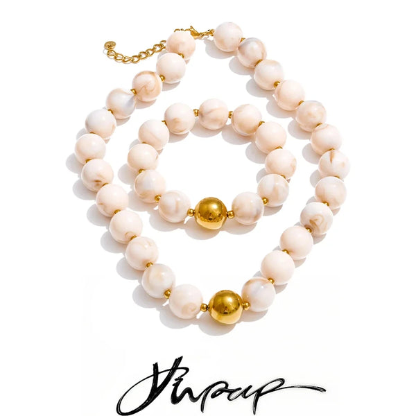 Yhpup Multi-Color Resin Statement Jewelry Set